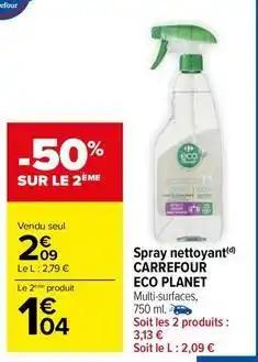 Carrefour - spray nettoyant eco planet