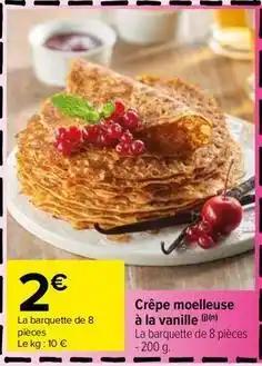 Crêpe moelleuse à la vanille