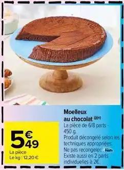 Moelleux au chocolat