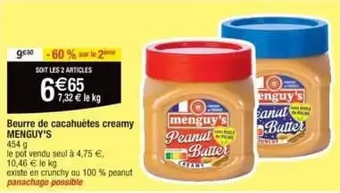 Menguys - buerre de cacahuetes creamy