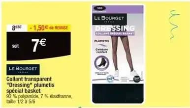 Collant trnsparent dressing plumetis special basket