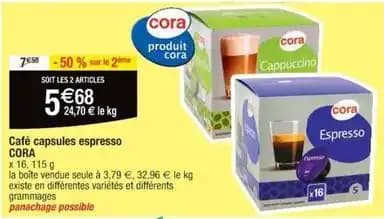 Cora - café capsules espresso