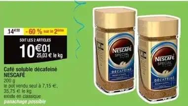 Nescafé - café soluble décafeiné