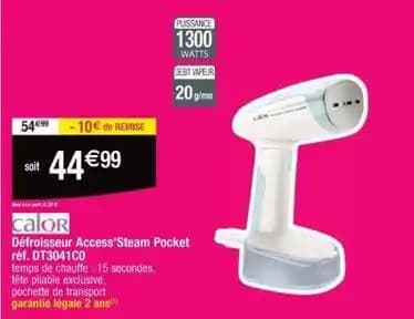 Calor - defroisseur acces steam pocket