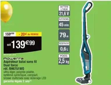 Aspirateur balai sanss fill