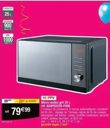 Micro ondes gril ag9p022es pooe