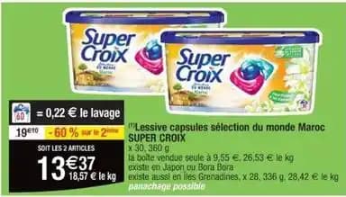 Super croix - lessive capsules selection du monde maroc