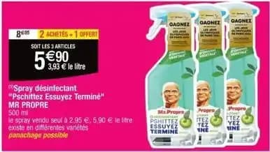 Mr propre - spray descinfecant pshchittez essuyez termine
