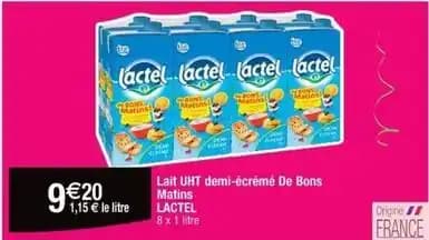 Lactel - lait demi-ecrémé de bons matins