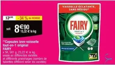 Fairy - capsules lave-vaisselle tout-en-1 original