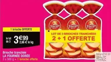 La fournée dorée - brioches tranchées