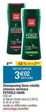 Petrole hahn - shampooing force vitalite cheveux normaux
