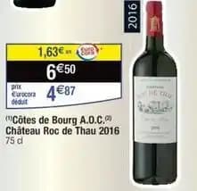 Albert schweitzer - côtes de bourg a.o.c.château roc de thau 2016