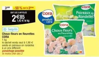 Cora - chou-fleurs en fleurettes
