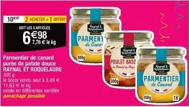 Raynal et roquelaure - parmentier de canard purée de patate douce