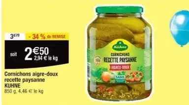 Kuhne - cronichons aigre-doux recette paysanne