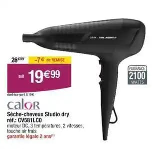Calor - sèche cheveux studio dry cv581lco