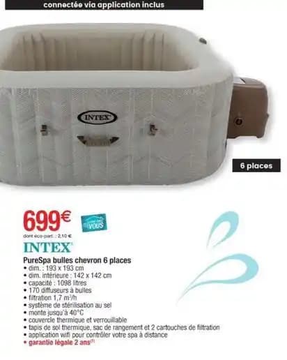 Intex - purespa bulles chevron
