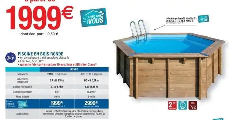 Ronde - piscine en bois ronde