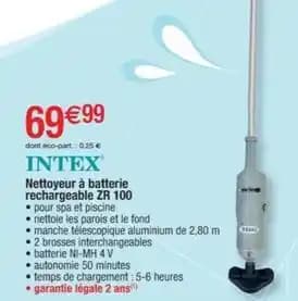 Intex - nettoyeur à batterie rechargeable