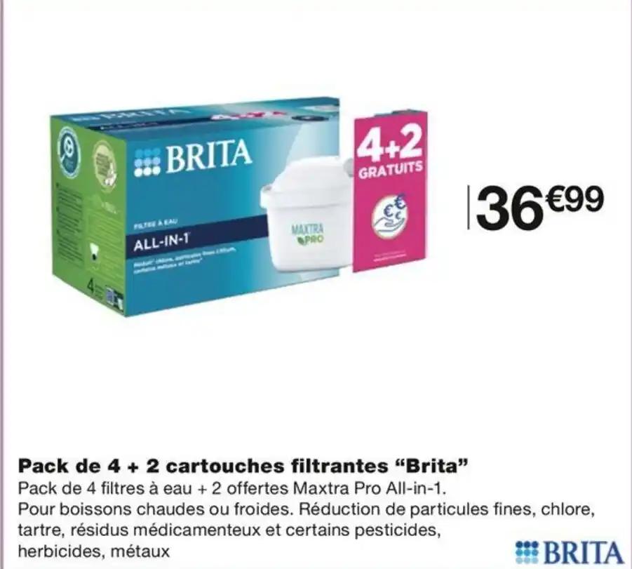 Pack de 4 + 2 cartouches filtrantes "Brita”
