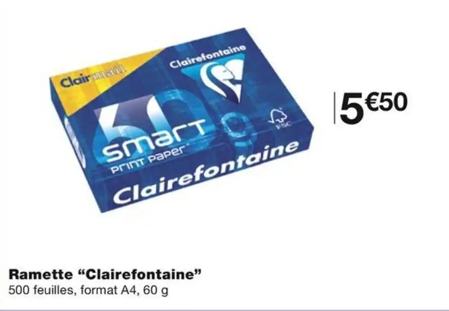 Ramette "Clairefontaine❞ 500 feuilles, format A4, 60 g