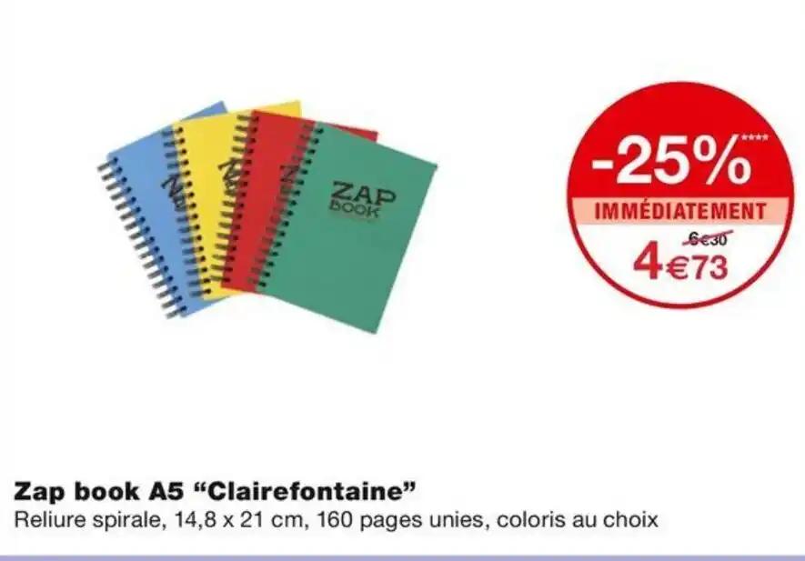 Zap book A5 "Clairefontaine”