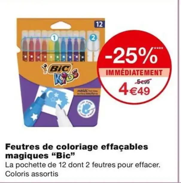 Feutres de coloriage effaçables magiques "Bic"