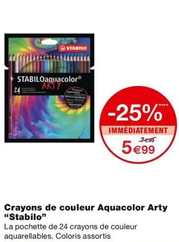 Crayons de couleur Aquacolor Arty "Stabilo"