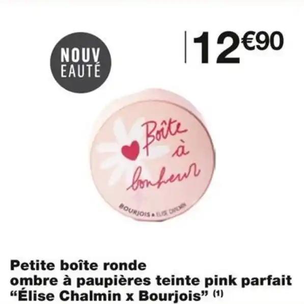 Petite boîte ronde ombre à paupières teinte pink parfait "Élise Chalmin x Bourjois❞ (1)