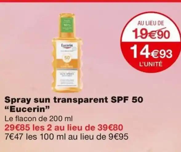 Spray sun transparent SPF 50 "Eucerin"