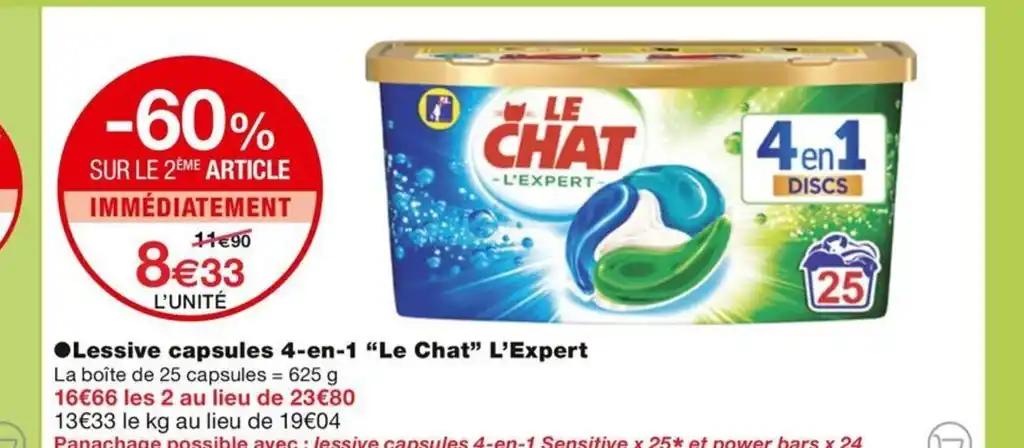 Lessive capsules 4-en-1 "Le Chat" L'Expert