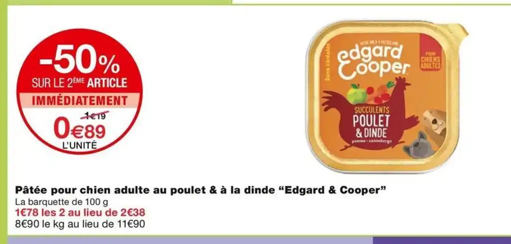 Pâtée pour chien adulte au poulet & à la dinde “Edgard & Cooper”
