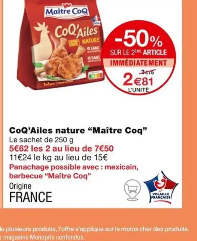 CoQ'Ailes nature "Maître Coq"