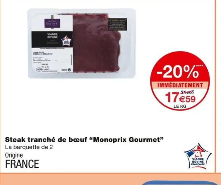 Steak tranché de bœuf "Monoprix Gourmet"