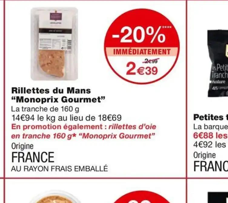 Rillettes du Mans "Monoprix Gourmet"
