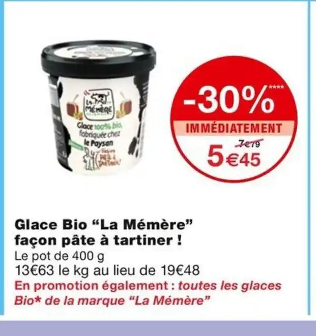 Glace Bio "La Mémère" façon pâte à tartiner !