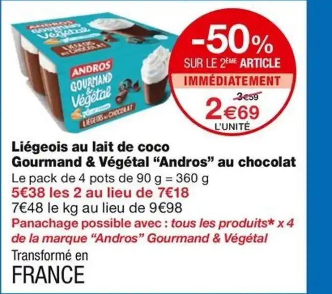 Liégeois au lait de coco