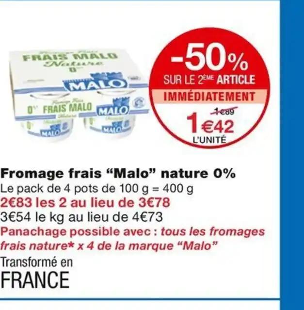 Fromage frais "Malo nature 0%