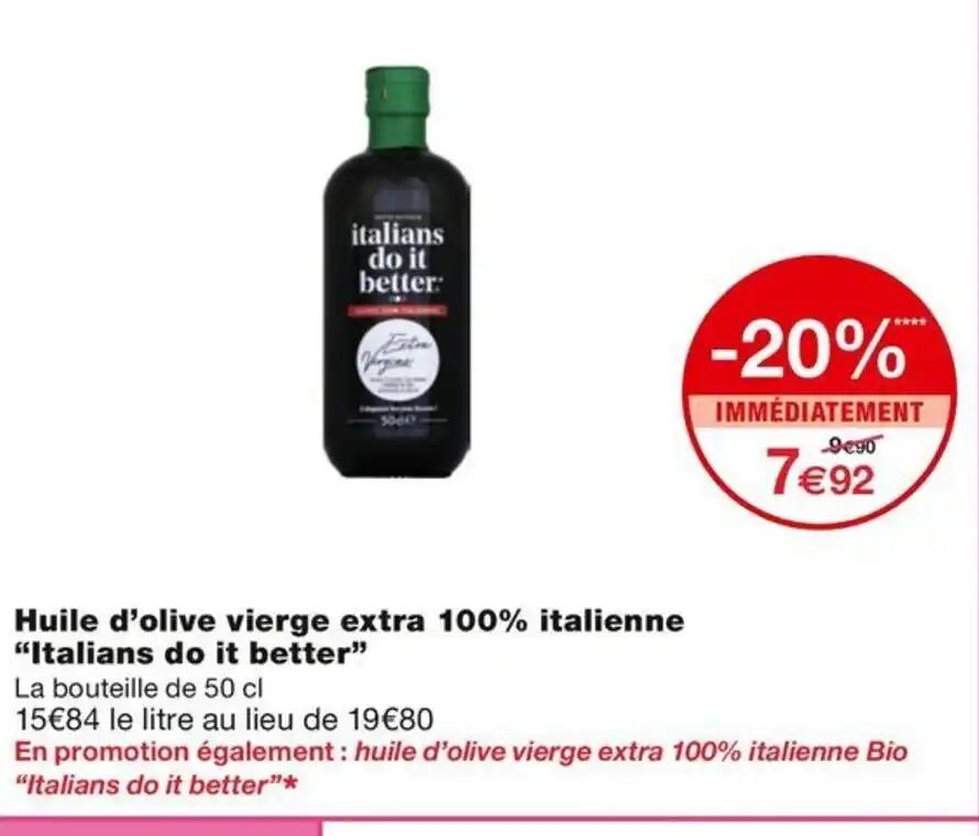 Huile d'olive vierge extra 100% italienne