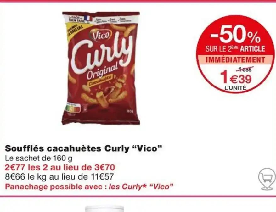 Soufflés cacahuètes Curly "Vico