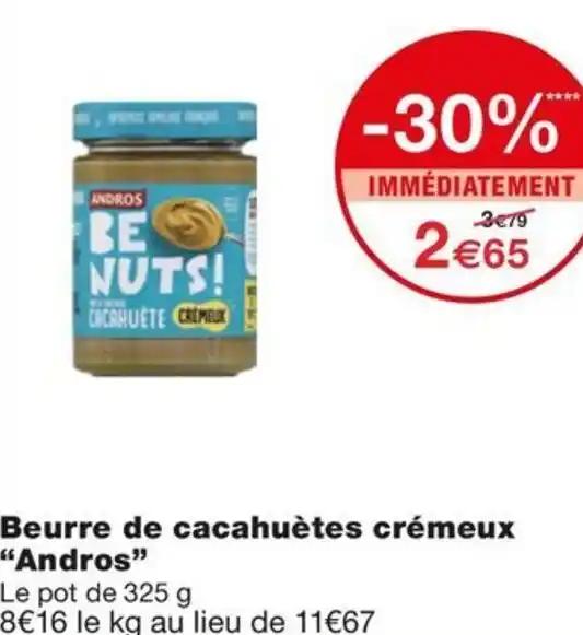 Beurre de cacahuètes crémeux
