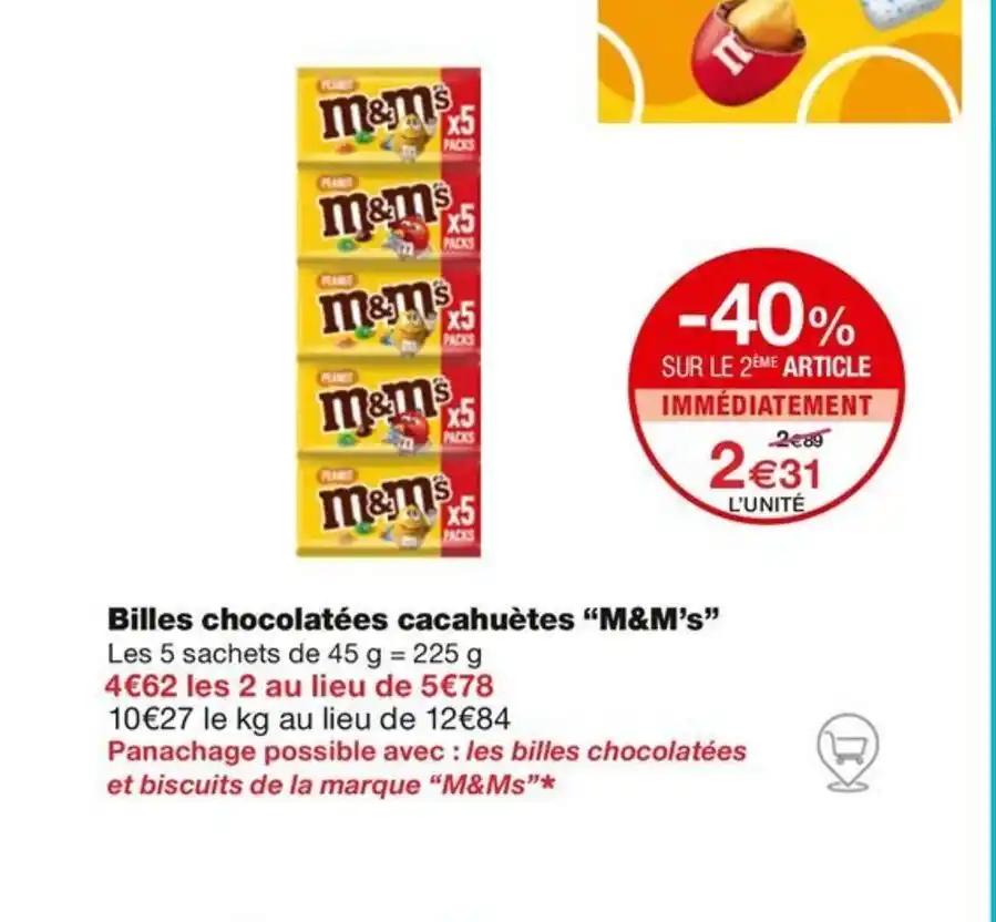 Billes chocolatées cacahuètes "M&M's"
