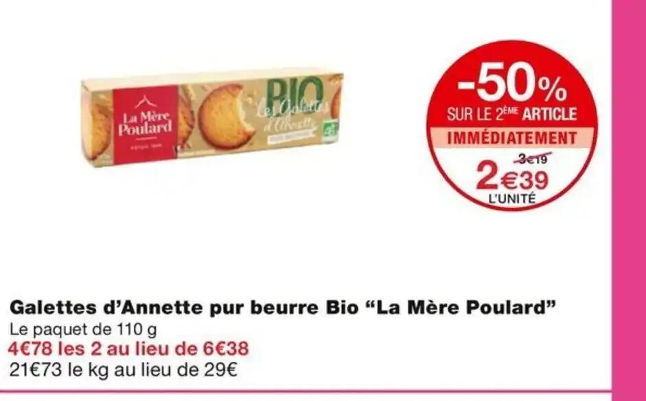 Galettes d'Annette pur beurre Bio La Mère Poulard"