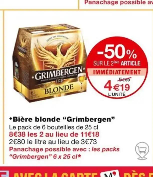 Bière blonde "Grimbergen