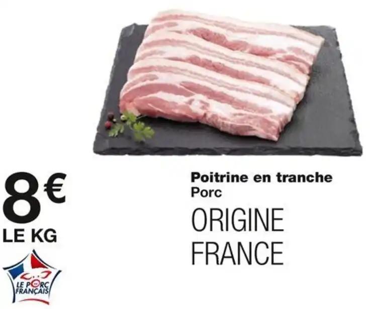 Poitrine en tranche Porc