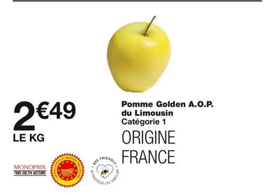 Pomme Golden A.O.P. du Limousin