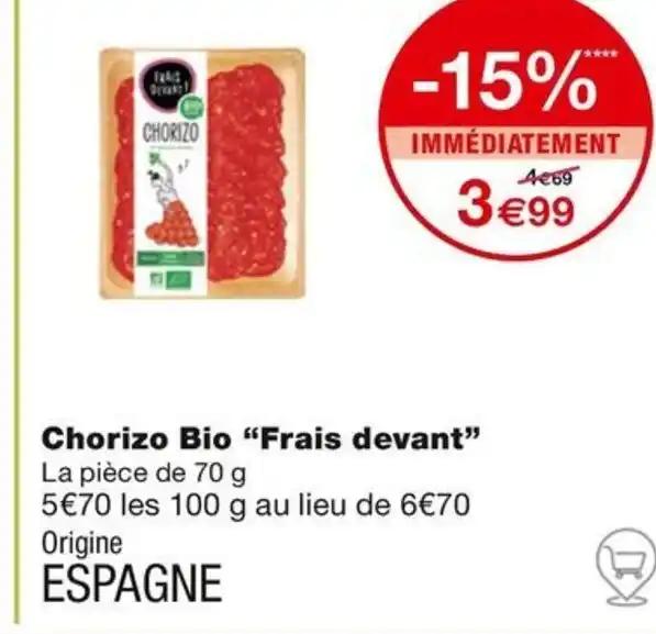 Chorizo Bio "Frais devant"