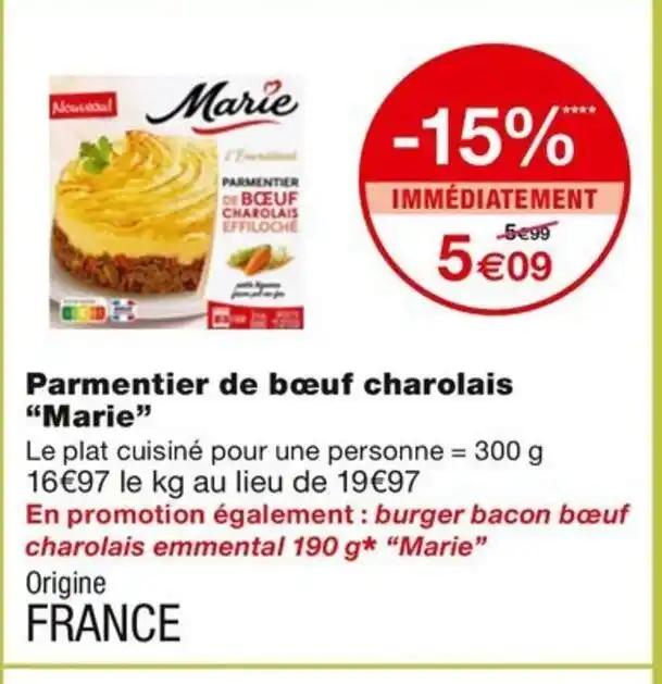 Parmentier de bœuf charolais "Marie"