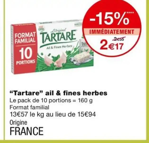 Tartare" ail & fines herbes